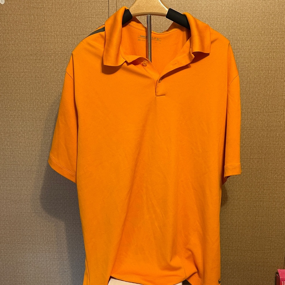 Nike Men's Orange Polo Shirt